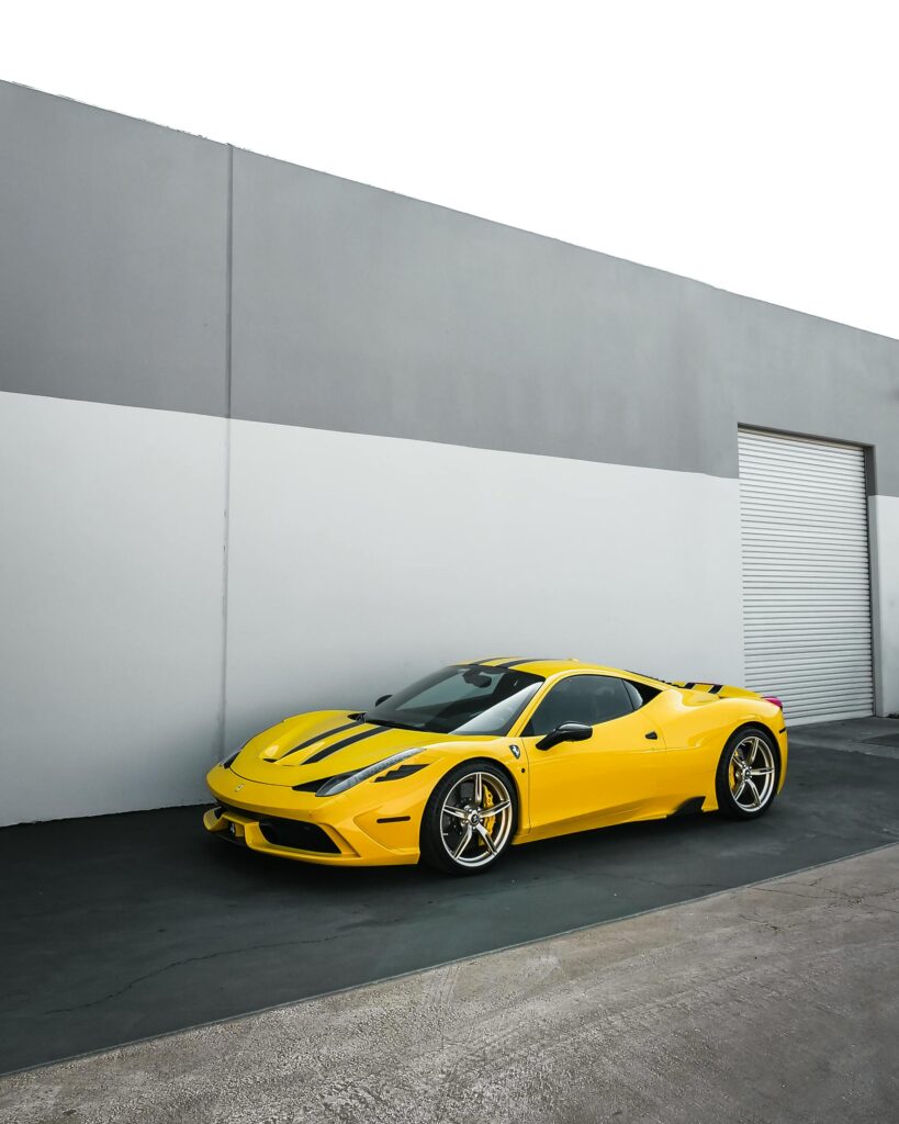 Ferrari 458 Italia yellow supercar